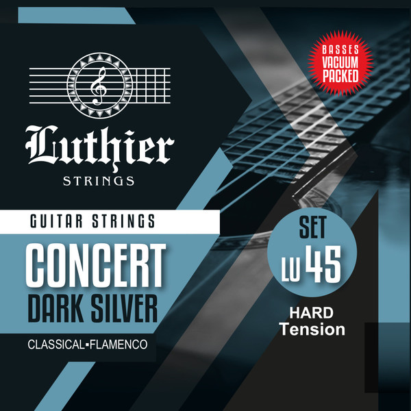 Luthier Set 45 Concert Dark Silver Classical Guitar Strings - Hard Tension (LU-45)