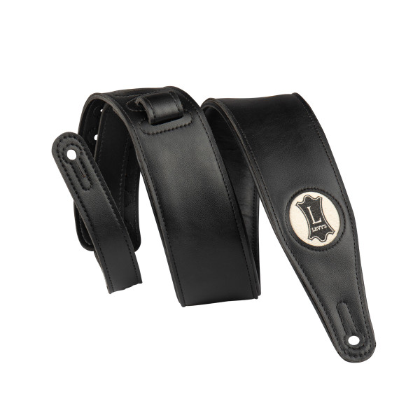 Levy's Vegan Leather Series Guitar Strap, Black (M17VGN-BLK)