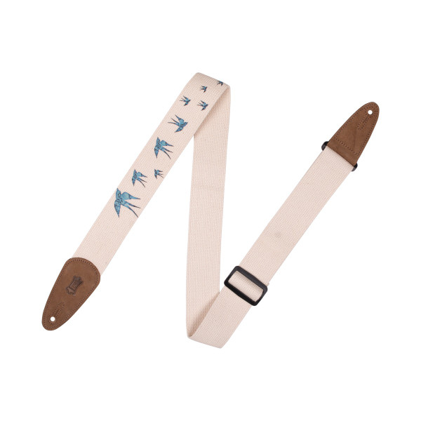 Levy's Nature Cotton Series Guitar Strap, Blue Bird (MC8U-006)