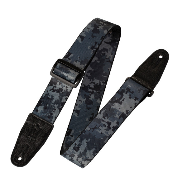 Levy's Graphic Waves Series Guitar Strap, Black Blue Digital Camo (MPS2-120)