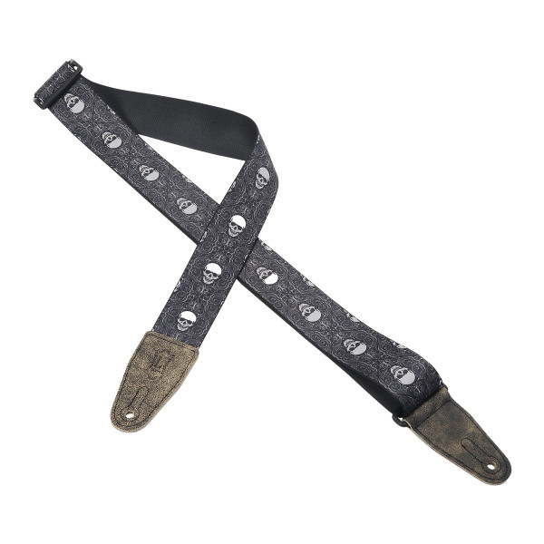 Levy's Graphic Waves Series Guitar Strap, Skull Waves (MDL8-014)