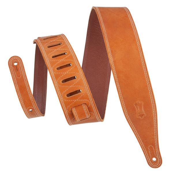 Levy's Like Butter Series Guitar Strap, Double Stitched Tan (M17BDS-TAN)