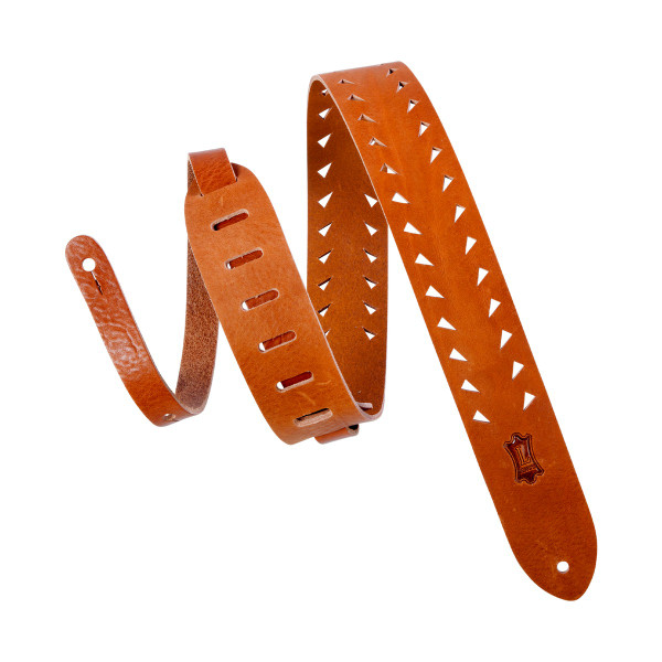 Levy's Punch Out Series Guitar Strap, Tan Tiger Tooth (M12TTV-TAN)