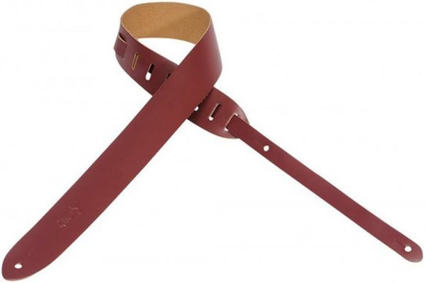 Levy's 2" Chrome-tan Leather Guitar Strap - Burgundy (M12-BRG)