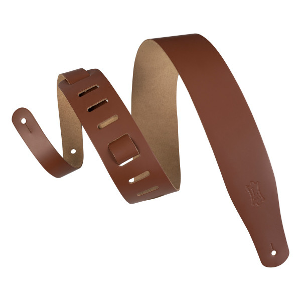 Levy's Streamline Leather Series Guitar Strap, Walnut (M26-WAL)