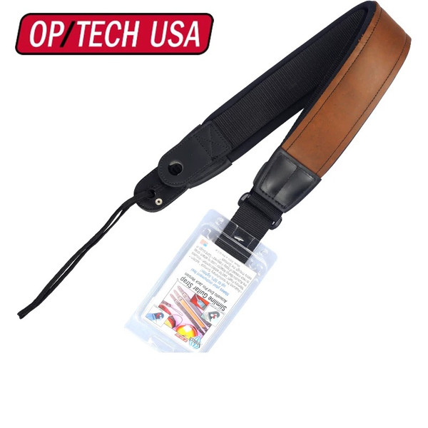 Neotech Slimline Acoustic Guitar Strap, End Pin Jack, Tan Leather, Regular (8222172)