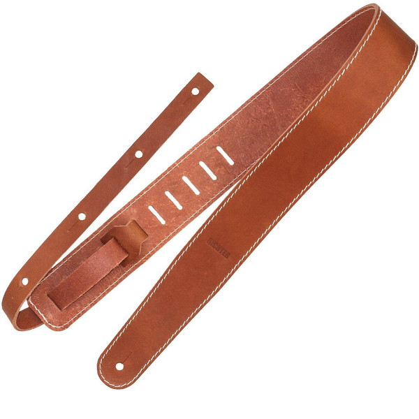 Richter Raw II Contour Leather Guitar Strap, Torro Tan (1512)