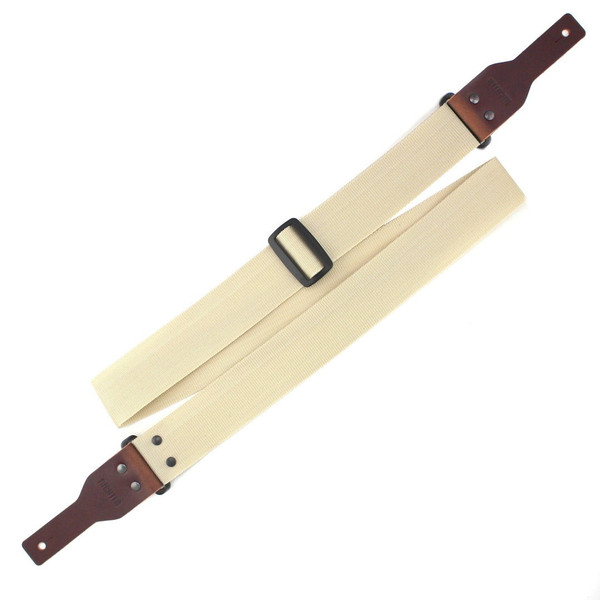 Richter Racoon Webbing Guitar Strap, Beige / Brown (1480)