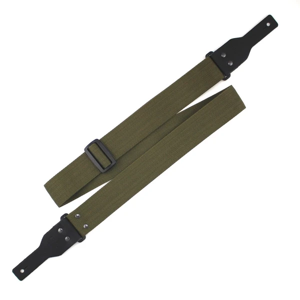 Richter Racoon Webbing Guitar Strap, Khaki / Black (1442)