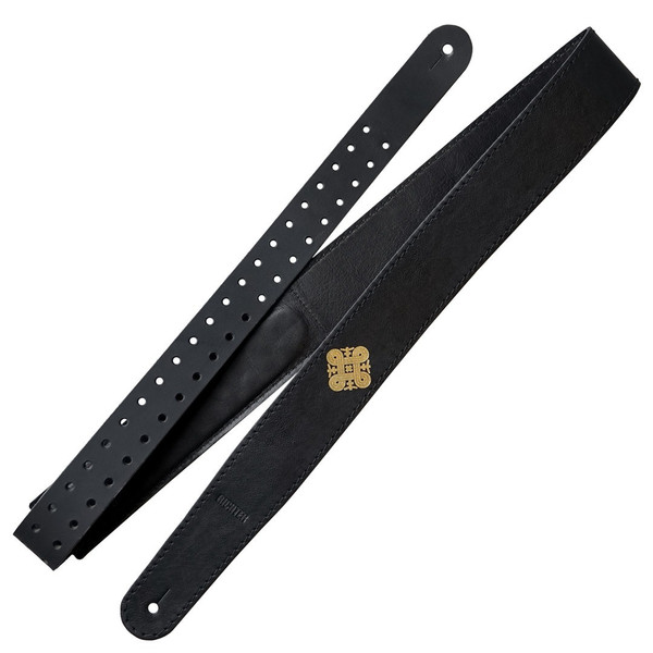 Richter Amorphis Tomi Koivusaari Signature Leather Guitar Strap, Black (1991)