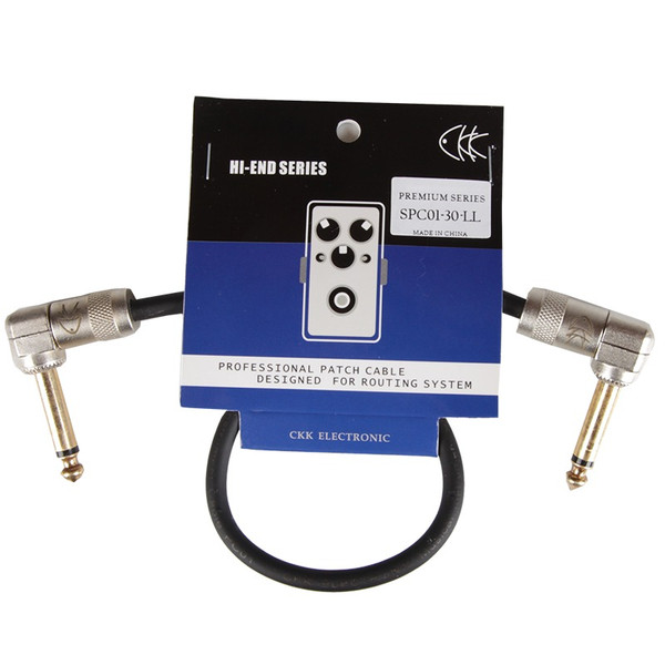 CKK Electronic SPC01 30cm (11.8") Right-Angle Pedal Patch Cable (SPC01-30-LL)