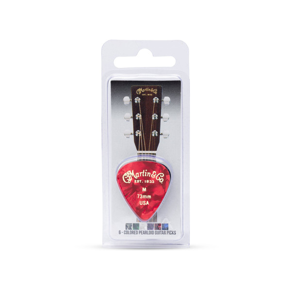 Martin 18A0096 Multi-Color Pearloid Guitar Picks (6-Pack)