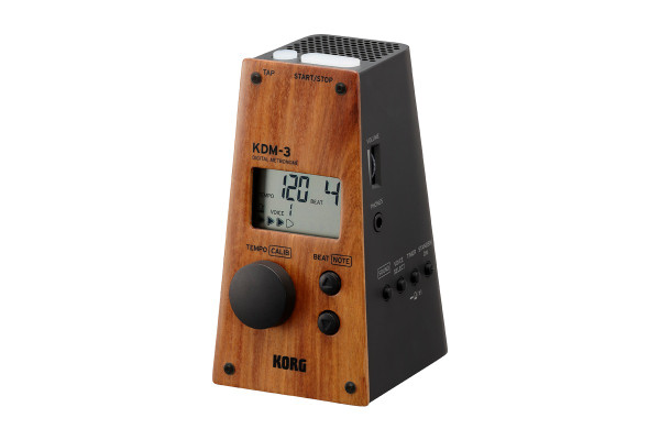 Korg KDM-3 Digital Metronome, Wood Grain, Black