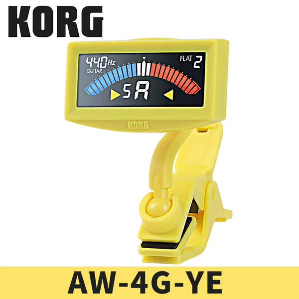 Korg PitchCrow-G AW-4G Clip-On Guitar Tuner, Yellow