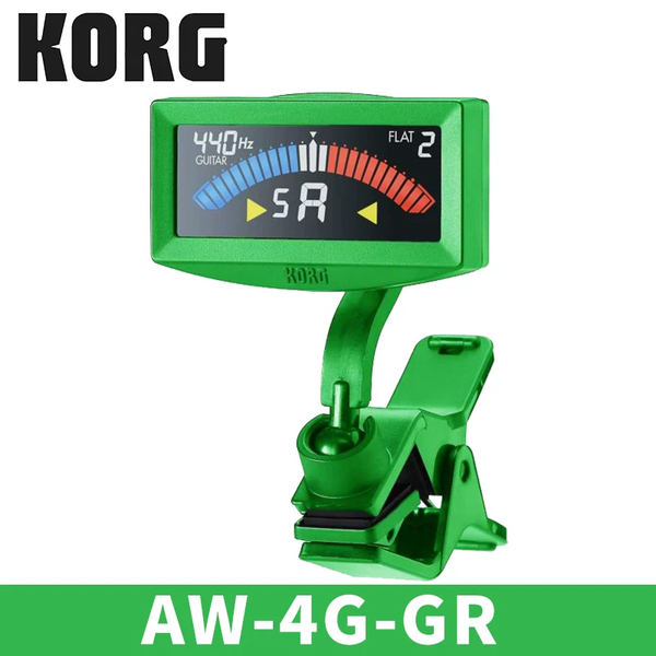 Korg PitchCrow-G AW-4G Clip-On Guitar Tuner, Green