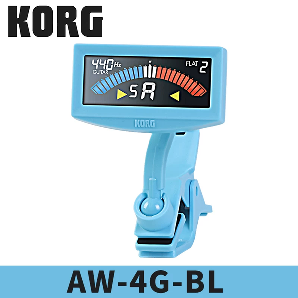 Korg PitchCrow-G AW-4G Clip-On Guitar Tuner, Light Blue