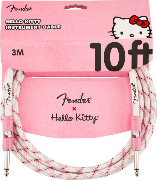Fender x Hello Kitty Woven Instrument Cable 10ft (3m) Straight/Straight