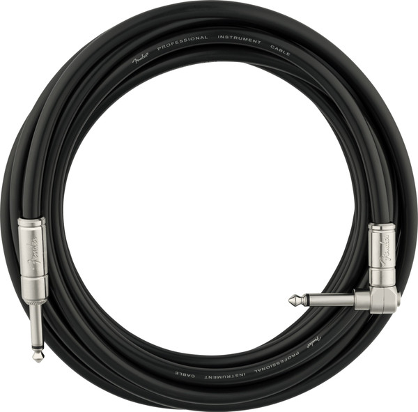 Fender Professional Series Kill Switch Instrument Cable Black 15ft (4.5m) Straight/Angle