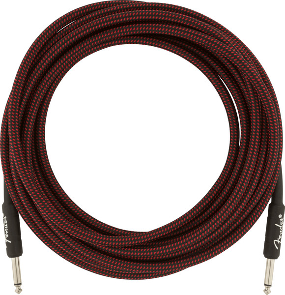 Fender Professional Series Tweed Instrument Cable Red Tweed 18.6ft (5.5m) Straight/Straight
