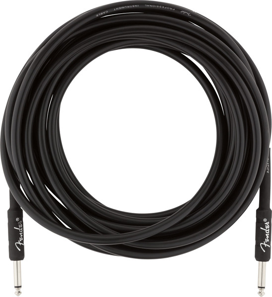 Fender Professional Series Instrument Cable Black 25ft (7.5m) Straight/Straight