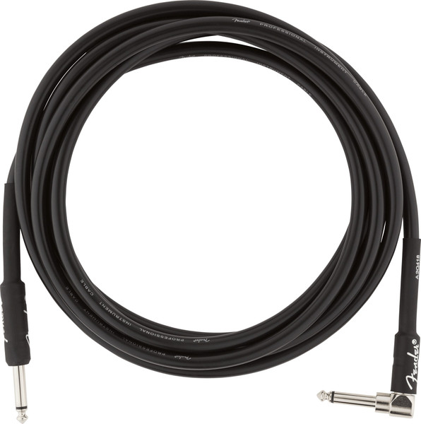 Fender Professional Series Instrument Cable Black 10ft (3m) Straight/Angle