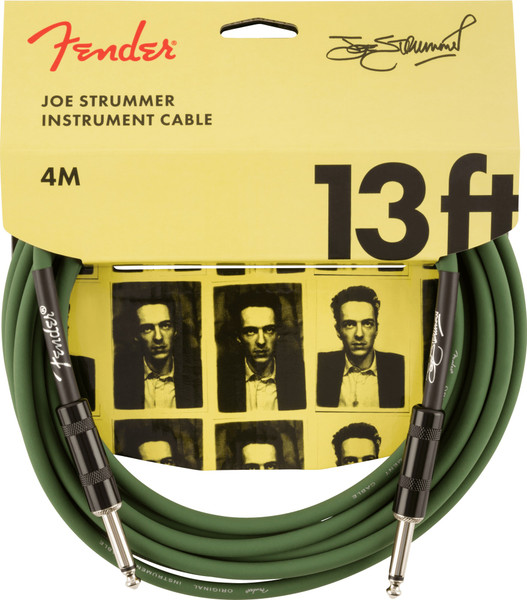 Fender Joe Strummer Pro Instrument Cable Drab Green 13ft (4m) Straight/Straight