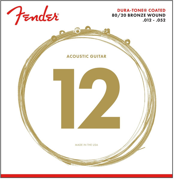 Fender Dura-Tone 880L Coated 80/20 Bronze Acoustic Guitar Strings 12-52 (original packaging)