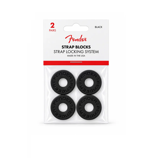 Fender Strap Blocks Strap Lock System Black (4-Pack)