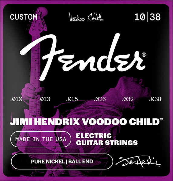 Fender Jimi Hendrix Voodoo Child Electric Guitar Strings 10-38 Ball End