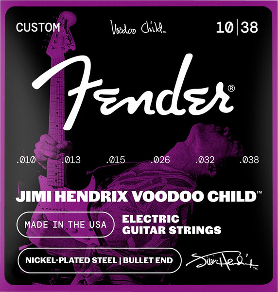 Fender Jimi Hendrix Voodoo Child Electric Guitar Strings 10-38 NPS Bullet End