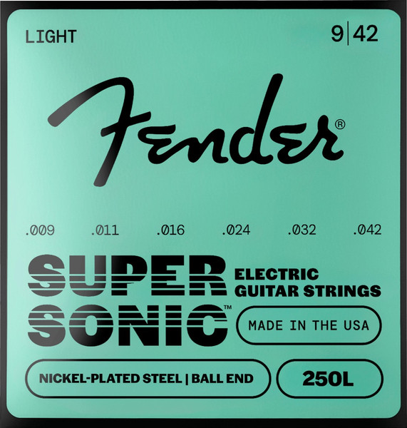 Fender SuperSonic 250L Nickel-Plated Steel Guitar Strings 9-42 (Single Set from 3-Pack)