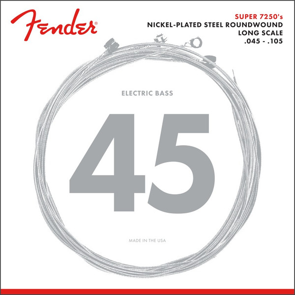 Fender SubSonic 7250M Nickel-Plated Steel Bass Strings 45-105 (original packaging)