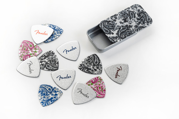 Fender Tokyo Paisley Collection Limited Pick Tin, Made in Japan (12 Picks)