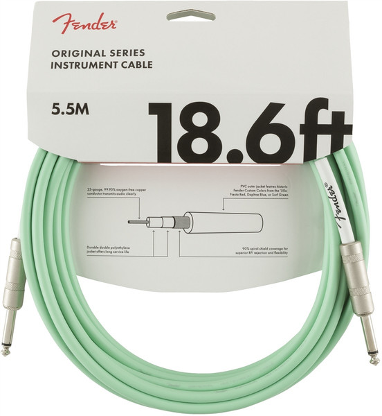 Fender Original Series Instrument Cable Surf Green 18.6ft (5.5m)