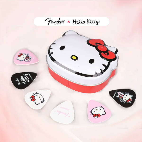 Fender x Hello Kitty Guitar Pick with Free Keychain Case - Cute Gift (Choose Design & Color)