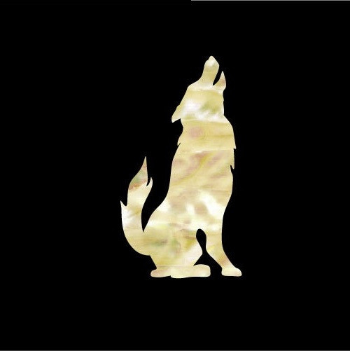 Jockomo Wolf Inlay Sticker, White Pearl, Right