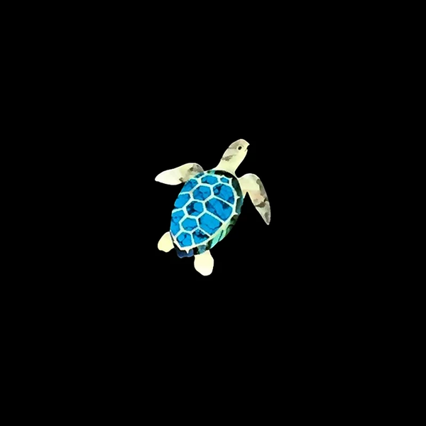 Jockomo Sea Turtle Inlay Sticker for Ukulele, Facing Right (1 Piece)