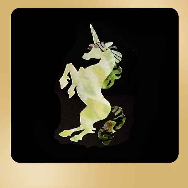 Jockomo Unicorn Headstock Inlay Sticker, Facing Left (1 Piece)