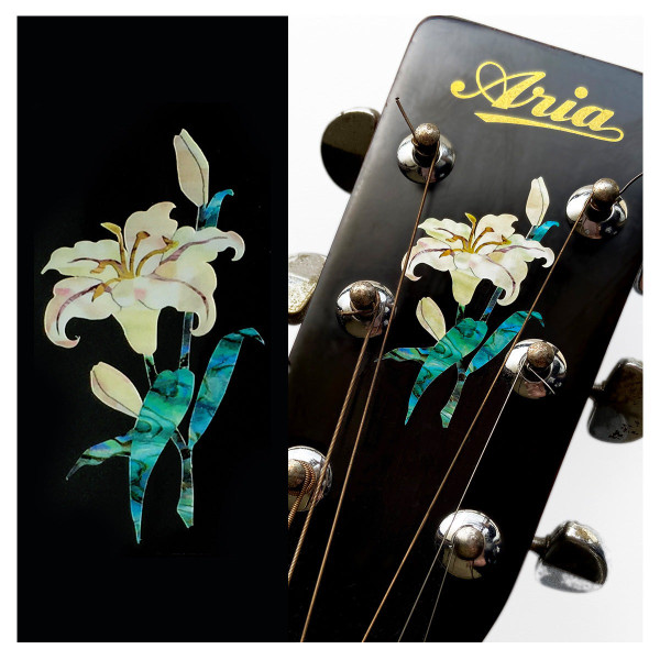 Jockomo Lily Headstock Inlay Sticker