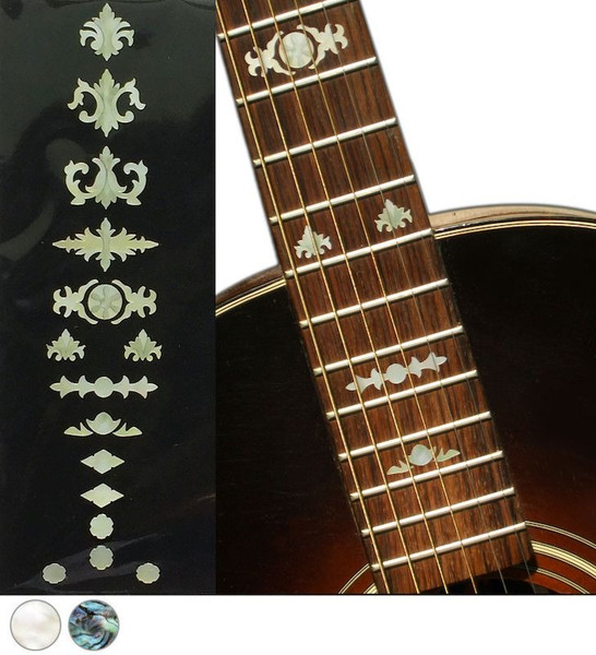 Jockomo Aged Banjo Fret Marker Inlay Stickers, White Pearl