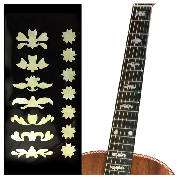 Jockomo Deluxe #3 Fret Marker Inlay Stickers, White Pearl