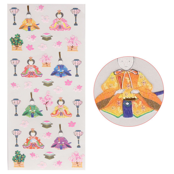 PYLON Hinamatsuri Doll Washi Stickers - Made in Japan