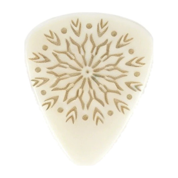 Timber Tones Grip Tones Guitar Pick - Buffalo Bone, Black Floral Grip