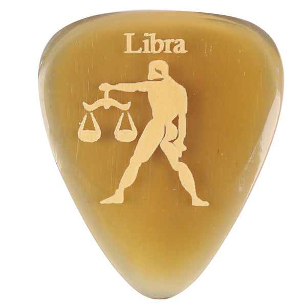 Timber Tones Zodiac Tones Guitar Pick - Libra, Clear Horn
