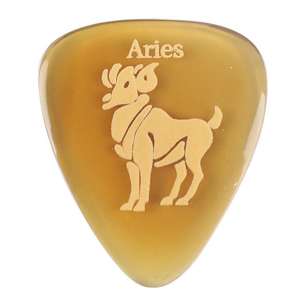 Timber Tones Zodiac Tones Guitar Pick - Aries, Clear Horn
