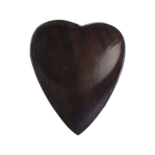 Timber Tones Heart Tones Guitar Pick - African Ebony
