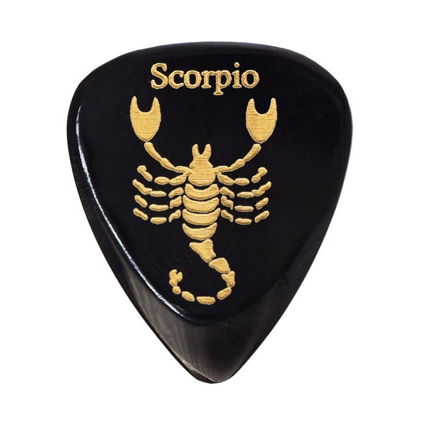 Timber Tones Zodiac Tones Guitar Pick - Scorpio, Black Horn