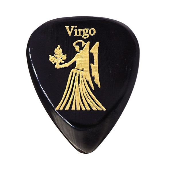 Timber Tones Zodiac Tones Guitar Pick - Virgo, Black Horn