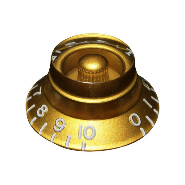 Hosco SCUD Bell Knob, Amber, Black or Gold Acrylic, Metric or Inch (Single Knob)