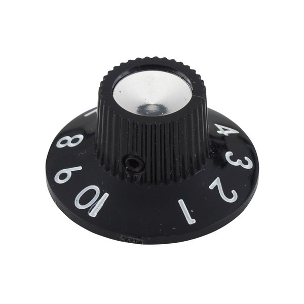 Hosco KBS-200 Amp-Style Knob with Set Screw, Black, 6mm (Single Knob)